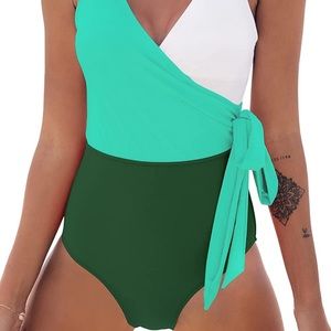 Cupshe XL One-Piece Bathing Suit with Wrap Top - NWT